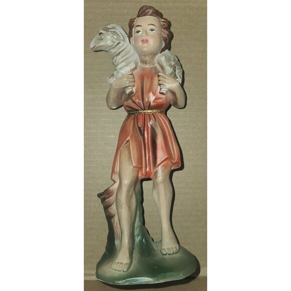 Vintage Sears Nativity Set Lighted Stable 13 Pieces Oh Holy Night Music Box - Picture 8 of 15